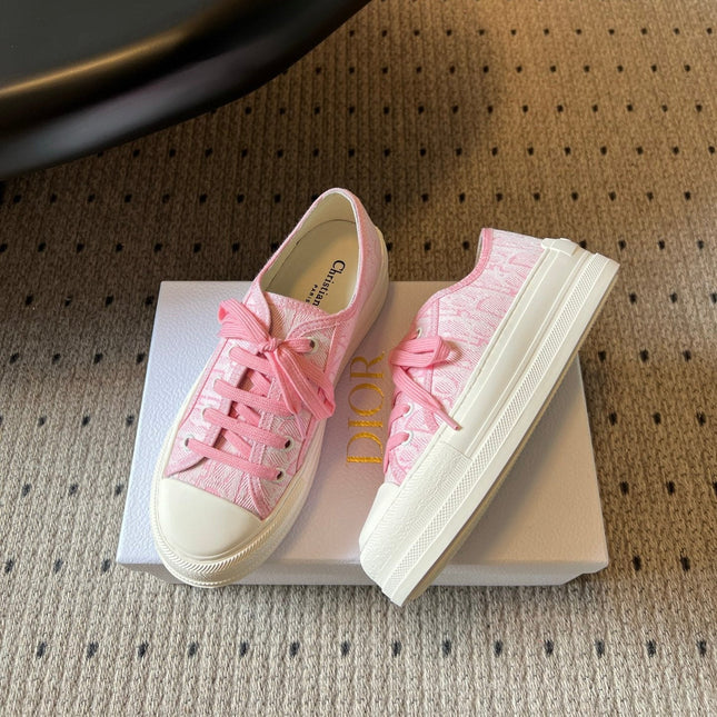DIOR 26S LOW-TOP SNEAKER 50MM IN LIGHT PINK OBLIQUE EMBROIDERED CANVAS