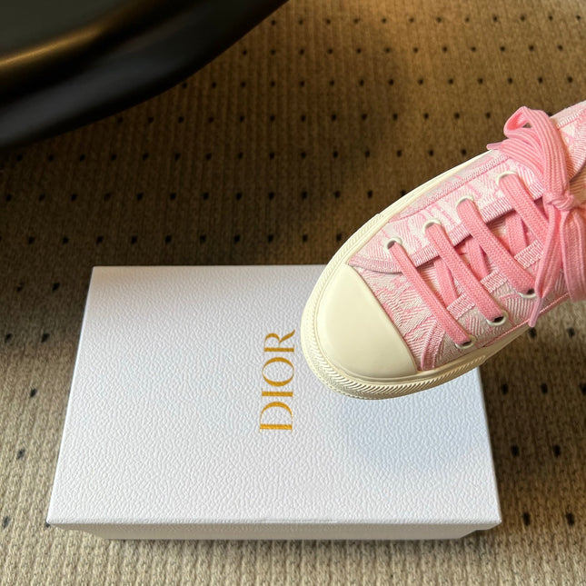 DIOR 26S LOW-TOP SNEAKER 50MM IN LIGHT PINK OBLIQUE EMBROIDERED CANVAS