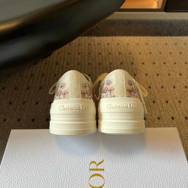 DIOR 26S LOW-TOP SNEAKER 50MM IN BEIGE EMBROIDERED CANVAS