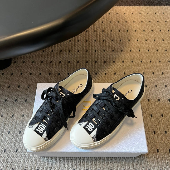 DIOR 26S LOW-TOP SNEAKER 35MM IN BLACK OBLIQUE EMBROIDERED CANVAS
