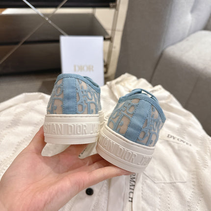 DIOR 26S SNEAKERS IN SKY BLUE OBLIQUE EMBROIDERED MESH