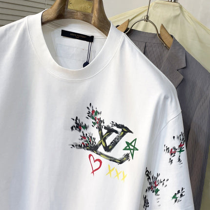 LV T-SHIRT WHITE MIX COLORFUL COTTON 239606