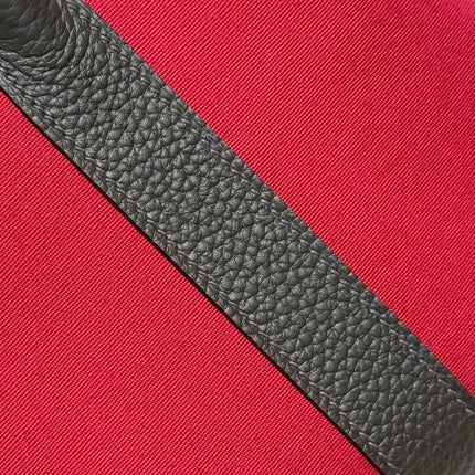 GARDEN PARTY 30CM IN RED TOILETS COTTON CANVAS AND DARK BROWN CALFSKIN PINK ON SIDE OTHER