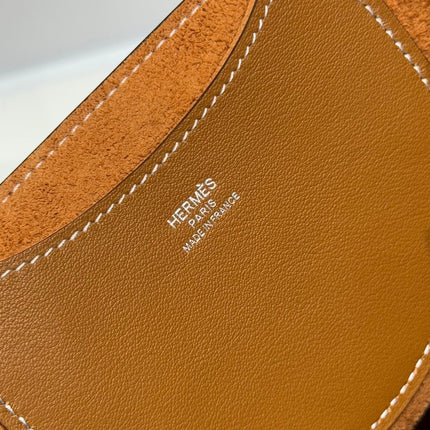 IN THE LOOP 18 IN FAUVE TOGO CALFSKIN SILVER HARDWARE