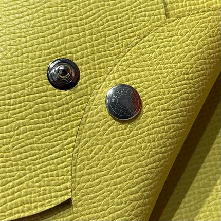 CALVI DUO COMPACT CARD HOLDER IN JAUNE DE NAPLES EPSOM CALFSKIN