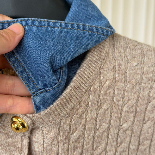 MIUMIU 26S COLLAR KNIT CARDIGAN 1574