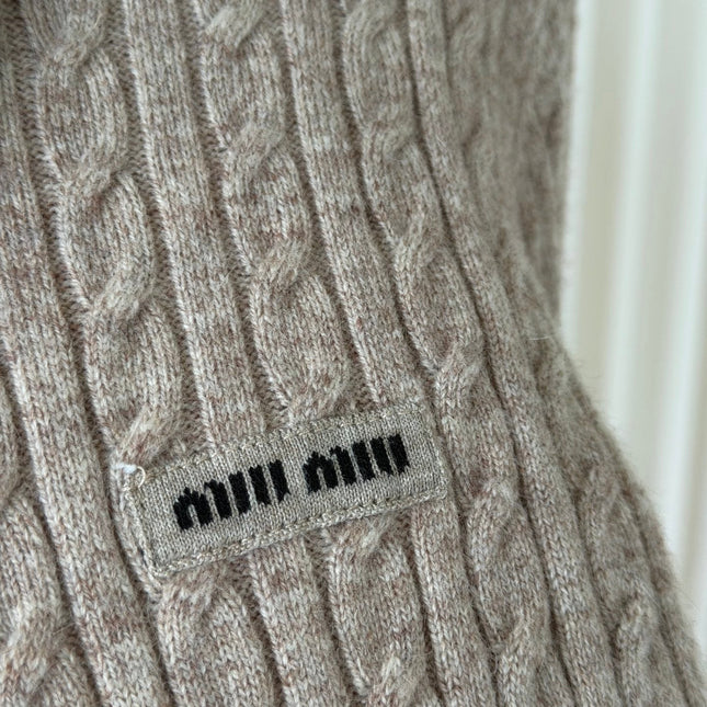 MIUMIU 26S COLLAR KNIT CARDIGAN 1574