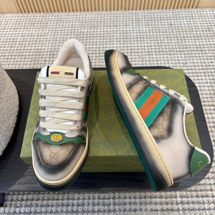 GUCCI 26S SNEAKERS IN GREY GRADIENT CANVAS