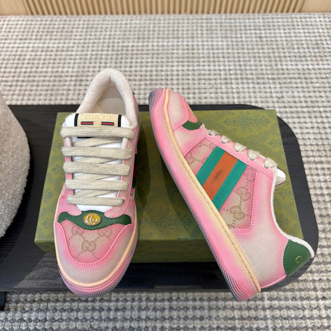 GUCCI 26S SNEAKERS IN PINK GRADIENT CANVAS