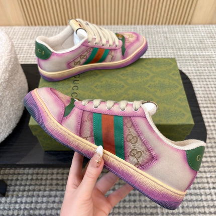 GUCCI 26S SNEAKERS IN PURPLE GRADIENT CANVAS