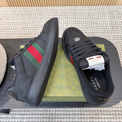 GUCCI 26S SNEAKERS IN BLACK GG CANVAS