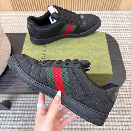 GUCCI 26S SNEAKERS IN BLACK GG CANVAS