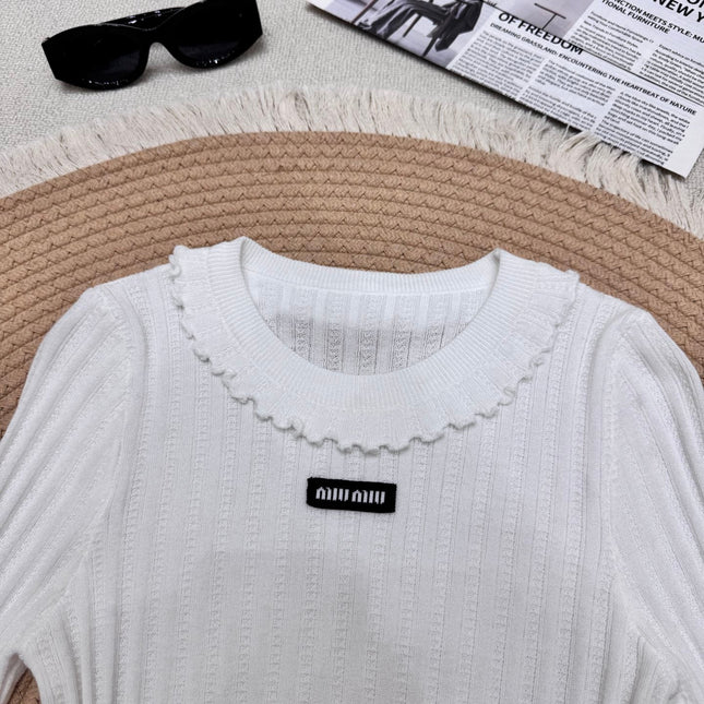 MIUMIU 26S LONG-SLEEVE KNIT SWEATER 1273