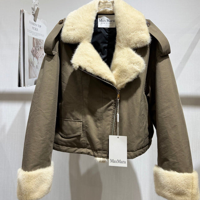 MAXMARA 26S MINK FUR-COLLAR DOWN JACKET 341