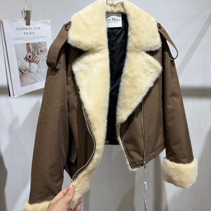 MAXMARA 26S MINK FUR-COLLAR DOWN JACKET 340