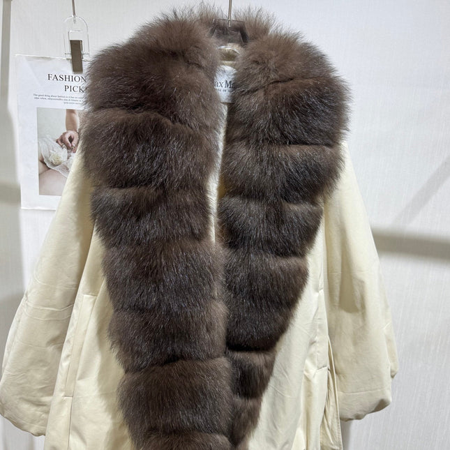 MAXMARA 26S FUR-TRIMMED BELTED JACKET 330