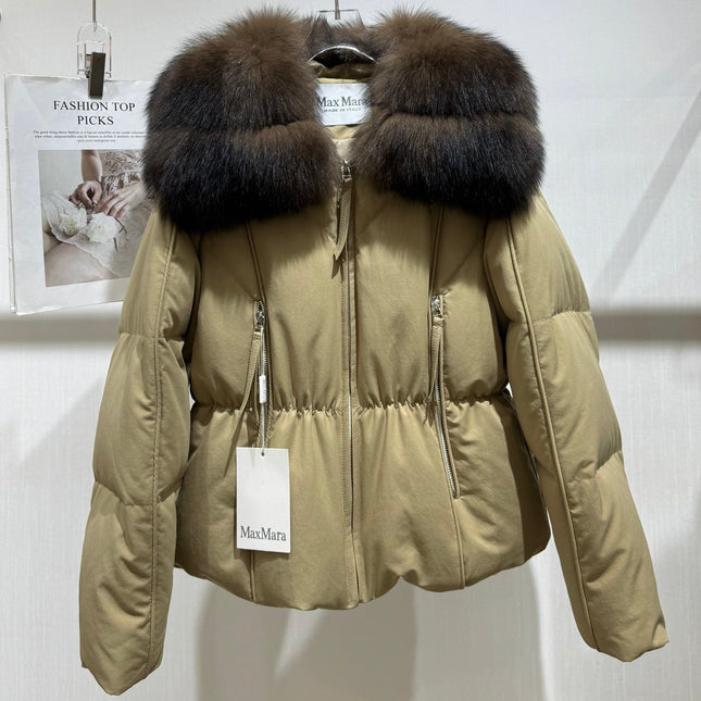 MAXMARA 26S FUR-TRIMMED PUFFER JACKET 297