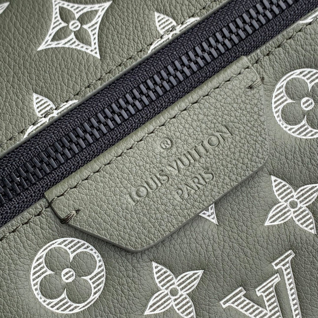 DISCOVERY PM BACKPACK 38 IN OLIVE GREEN MONOGRAM LAMBSKIN