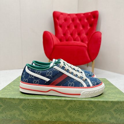 GUCCI 26S LOW TOP SNEAKERS IN BLUE DENIM STYLE 25