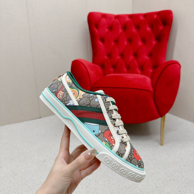 GUCCI 26S LOW TOP SNEAKERS IN MULTICOLOR CANVAS STYLE 24