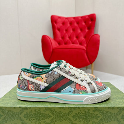 GUCCI 26S LOW TOP SNEAKERS IN MULTICOLOR CANVAS STYLE 24