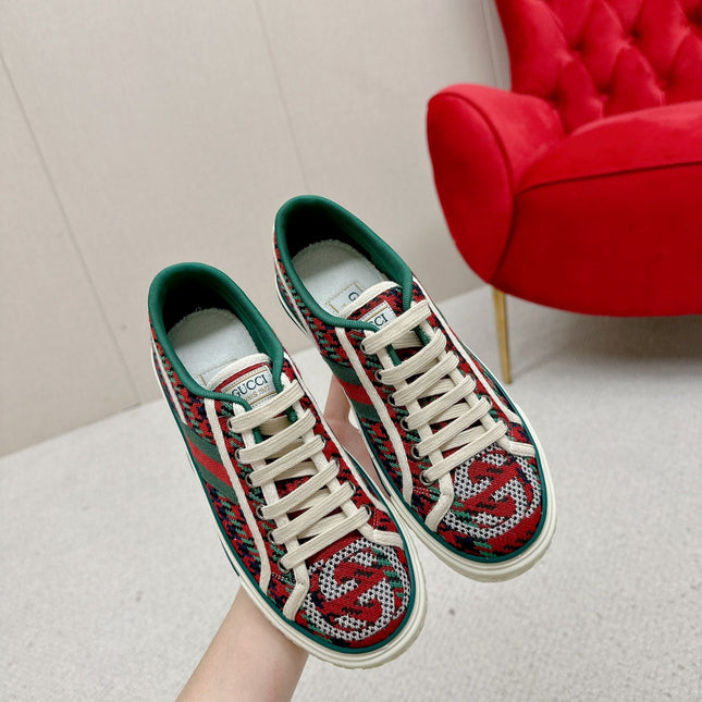 GUCCI 26S LOW TOP SNEAKERS IN MULTICOLOR CANVAS STYLE 21