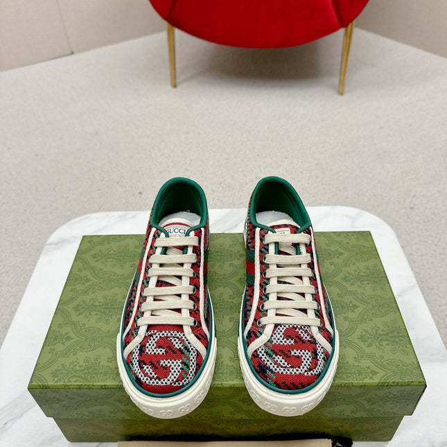 GUCCI 26S LOW TOP SNEAKERS IN MULTICOLOR CANVAS STYLE 21