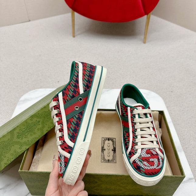 GUCCI 26S LOW TOP SNEAKERS IN MULTICOLOR CANVAS STYLE 21