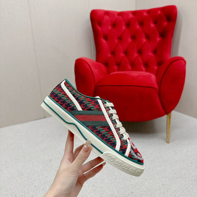GUCCI 26S LOW TOP SNEAKERS IN MULTICOLOR CANVAS STYLE 21