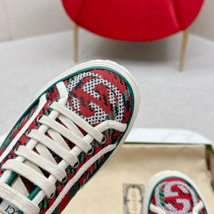 GUCCI 26S LOW TOP SNEAKERS IN MULTICOLOR CANVAS STYLE 21