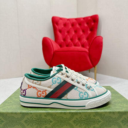 GUCCI 26S LOW TOP SNEAKERS IN MULTICOLOR CANVAS STYLE 07