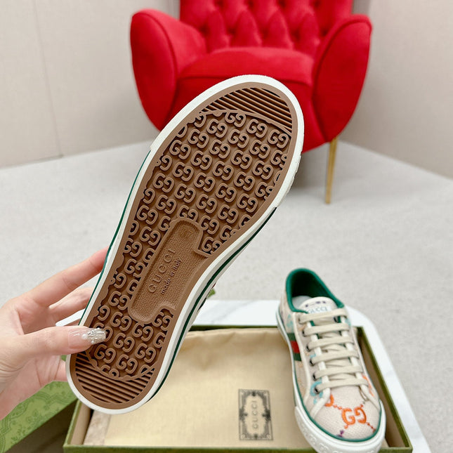 GUCCI 26S LOW TOP SNEAKERS IN MULTICOLOR CANVAS STYLE 07