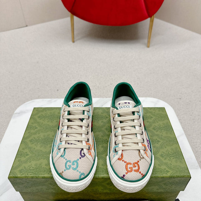 GUCCI 26S LOW TOP SNEAKERS IN MULTICOLOR CANVAS STYLE 07