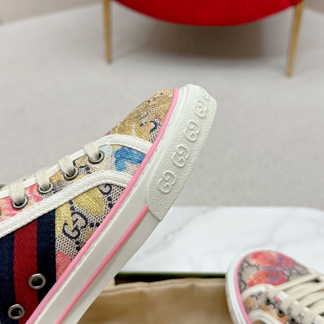 GUCCI 26S LOW TOP SNEAKERS IN MULTICOLOR CANVAS STYLE 13