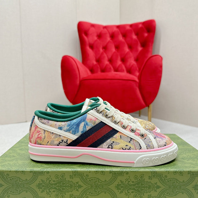 GUCCI 26S LOW TOP SNEAKERS IN MULTICOLOR CANVAS STYLE 13
