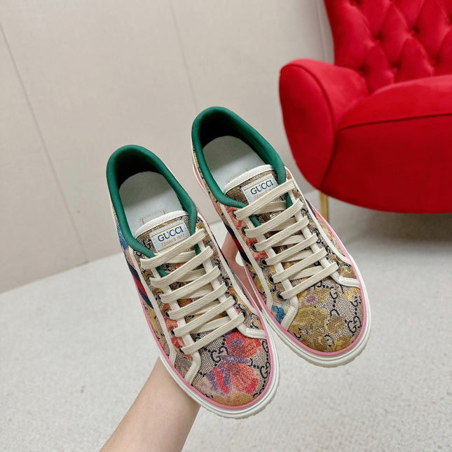 GUCCI 26S LOW TOP SNEAKERS IN MULTICOLOR CANVAS STYLE 13