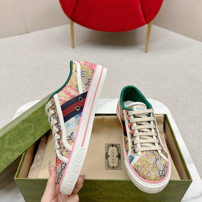 GUCCI 26S LOW TOP SNEAKERS IN MULTICOLOR CANVAS STYLE 13