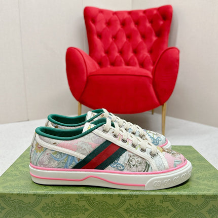 GUCCI 26S LOW TOP SNEAKERS IN MULTICOLOR CANVAS STYLE 26