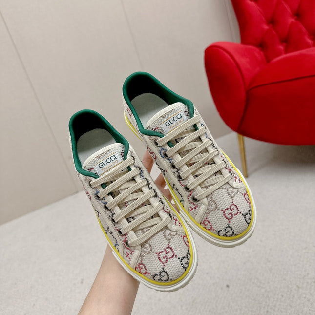 GUCCI 26S LOW TOP SNEAKERS IN MULTICOLOR CANVAS STYLE 16