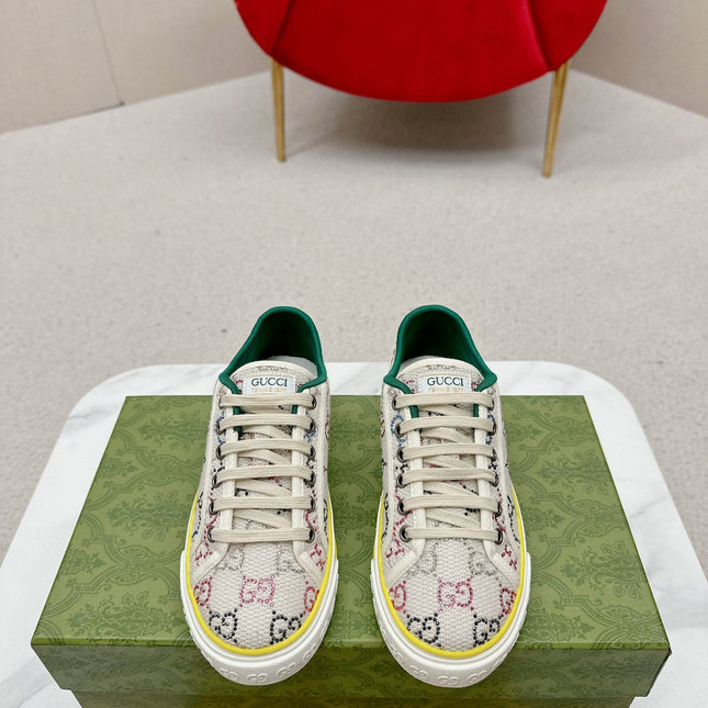 GUCCI 26S LOW TOP SNEAKERS IN MULTICOLOR CANVAS STYLE 16