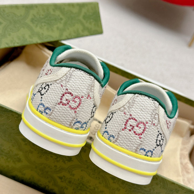 GUCCI 26S LOW TOP SNEAKERS IN MULTICOLOR CANVAS STYLE 16
