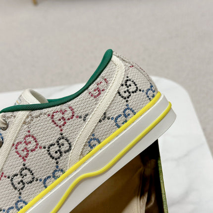GUCCI 26S LOW TOP SNEAKERS IN MULTICOLOR CANVAS STYLE 16
