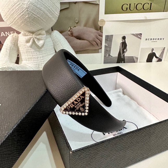 BLACK CALFSKIN HAIRBAND 154897