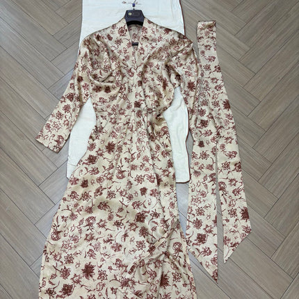 LORO PIANA 26S LONG SILK DRESS 712
