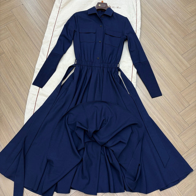 LORO PIANA 26S MAXI SHIRT DRESS 938