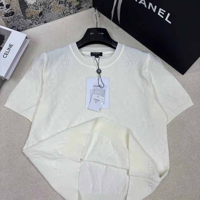 DIOR 26S SHORT-SLEEVE KNIT SWEATER 1402