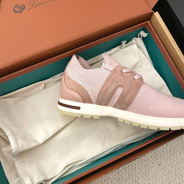 LP 26S BASIC 360 FLEXY WALK SNEAKER IN PINK FABRICS AND CALFSKIN