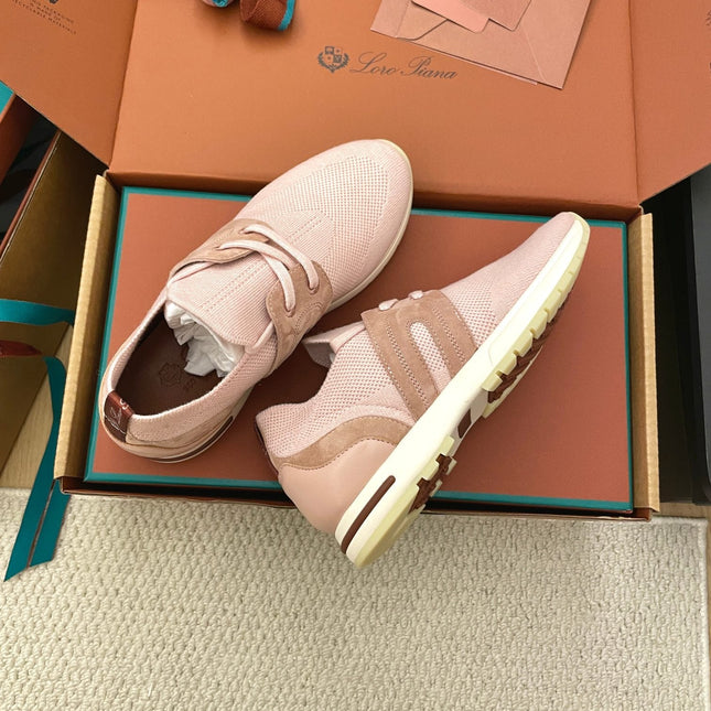 LP 26S BASIC 360 FLEXY WALK SNEAKER IN PINK FABRICS AND CALFSKIN
