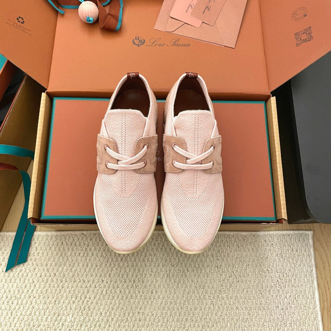 LP 26S BASIC 360 FLEXY WALK SNEAKER IN PINK FABRICS AND CALFSKIN
