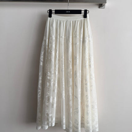 DIOR 26S LACE MESH SKIRT 1096